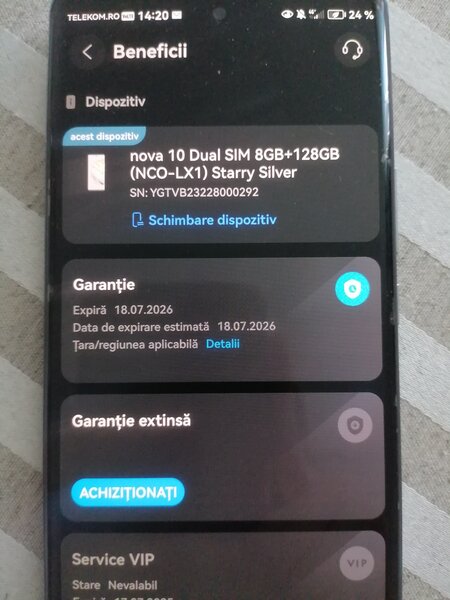 Huawei Nova 10, stare impecabila, 1 an garantie originala Huawei